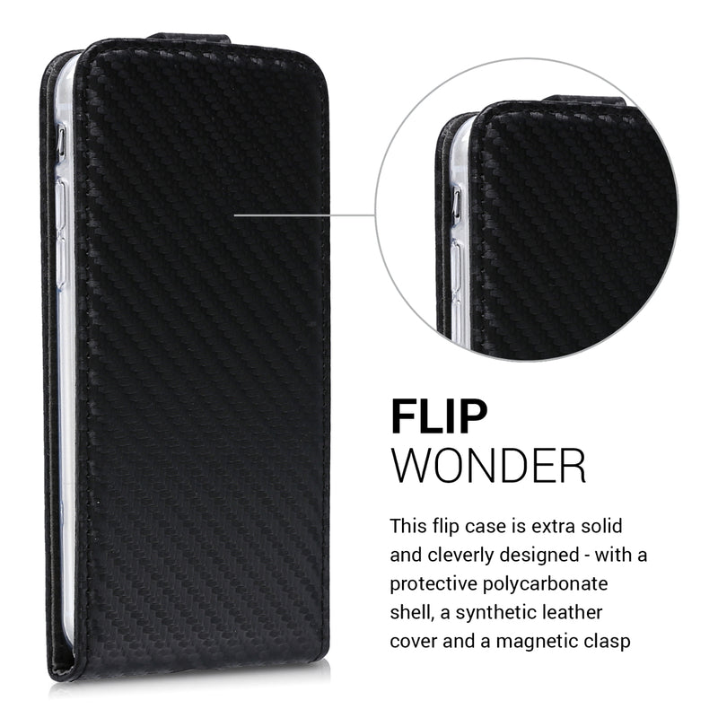kwmobile Hülle kompatibel mit Apple iPhone SE (2022) / iPhone SE (2020) / iPhone 8 / iPhone 7 - Handy Case Handyhülle - Flip Schutzhülle