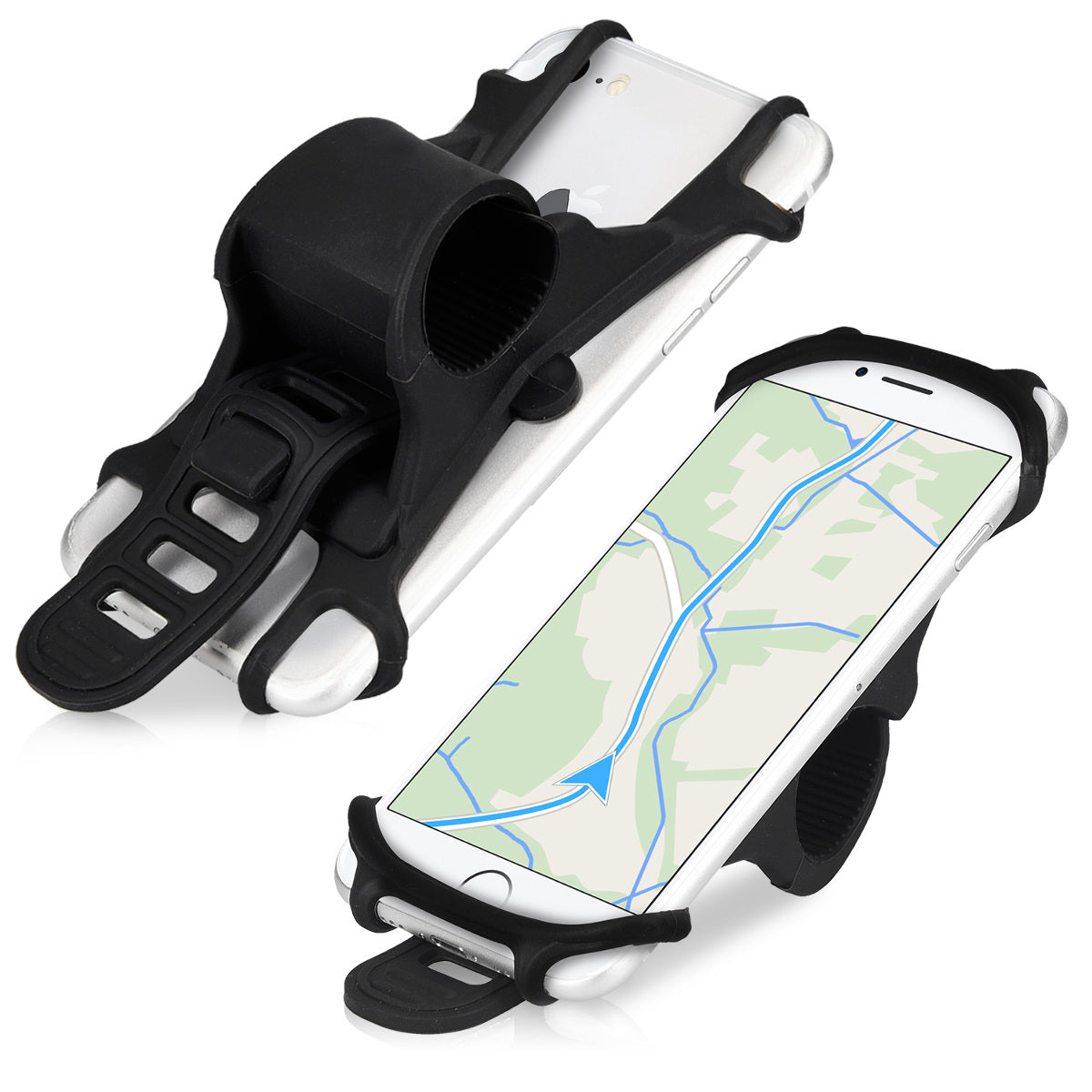 kwmobile Handy Fahrrad Halterung Universal Halterung Fahrradhalterung Handyhalterung für alle Fahrradlenker