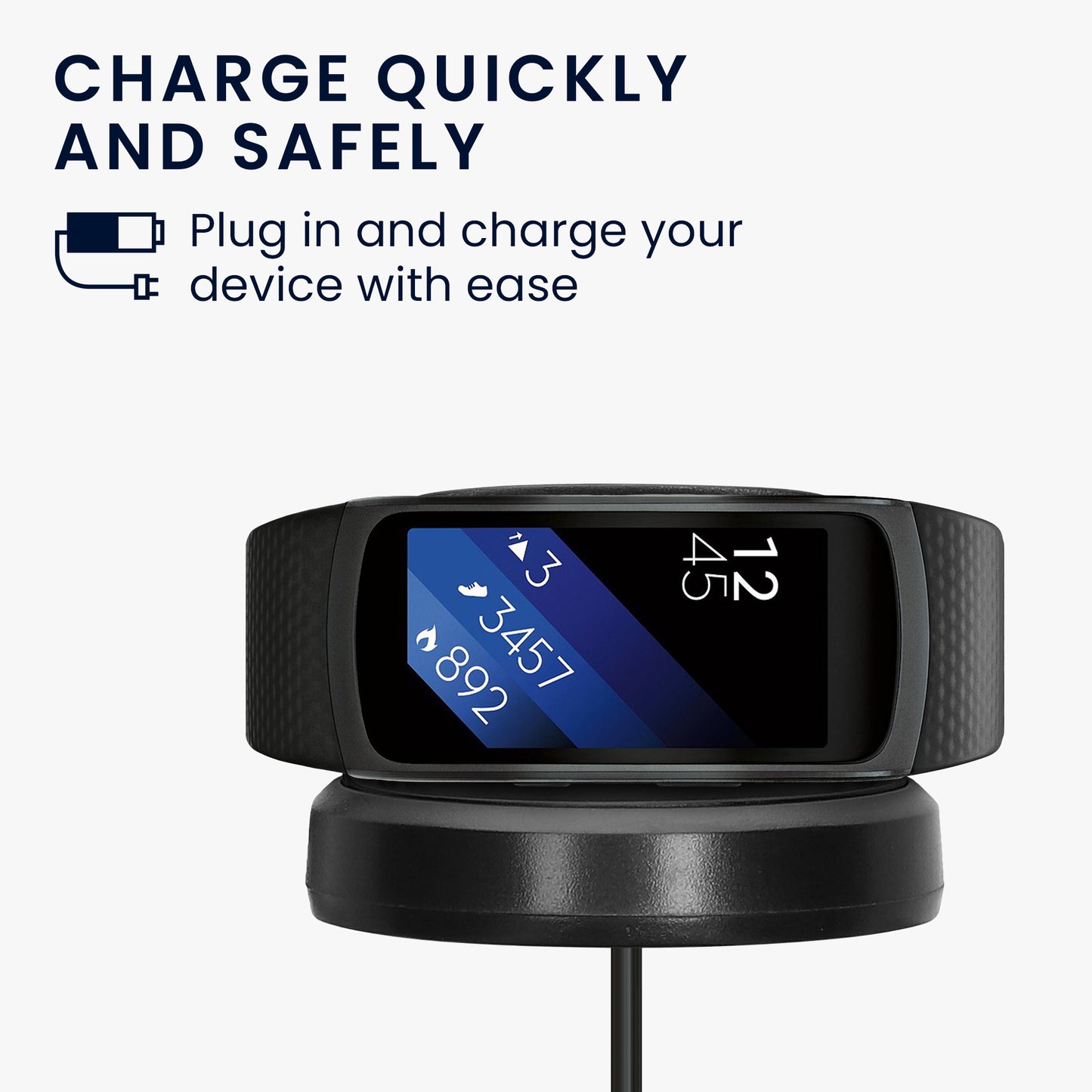 kwmobile USB Kabel Charger kompatibel mit Samsung Gear Fit2 / Gear Fit 2 Pro Ladekabel Smart Watch Ersatzkabel Fitnesstracker Aufladekabel