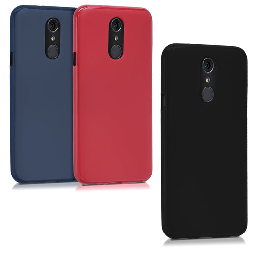 kwmobile Hülle kompatibel mit LG Q7 / Q7+ / Q7a (Alpha) Hülle - weiches TPU Silikon Case - Cover geeignet für kabelloses Laden - Schwarz matt Schwarz matt  