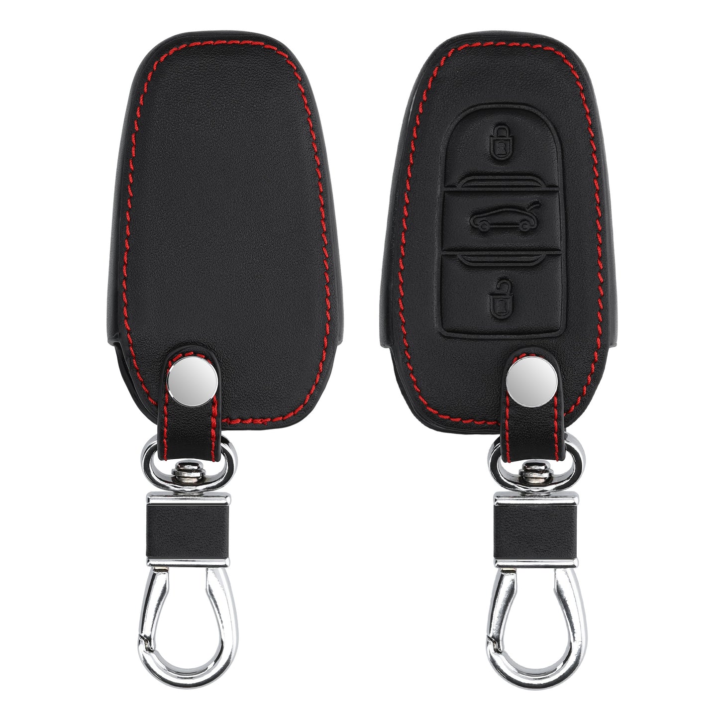 kwmobile Autoschlüssel Hülle kompatibel mit Peugeot Citroen 3-Tasten Smartkey Autoschlüssel (nur Keyless Go)