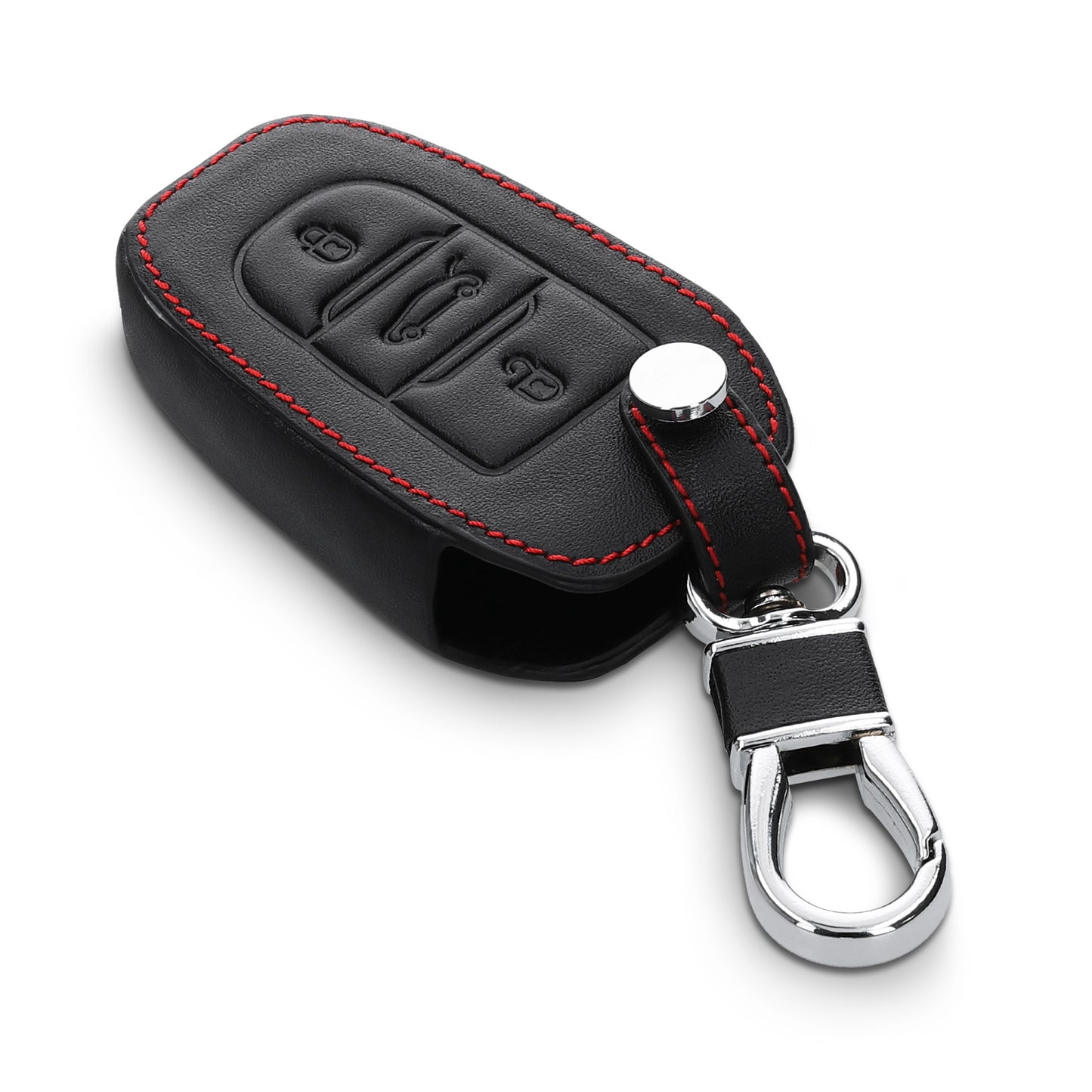 kwmobile Autoschlüssel Hülle kompatibel mit Peugeot Citroen 3-Tasten Smartkey Autoschlüssel (nur Keyless Go)