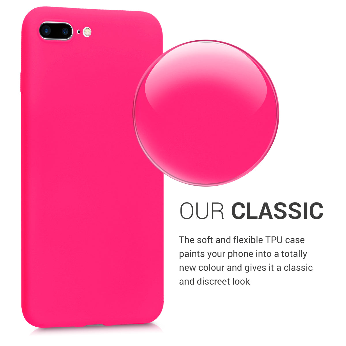 kwmobile Handyhülle für Apple iPhone 7 Plus / iPhone 8 Plus Hülle - Kabelloses Laden - Schutzhülle Cover