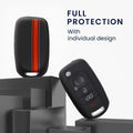 kwmobile Autoschlüssel Hülle kompatibel mit Fiat 4-Tasten Klapp Autoschlüssel Hülle - Schlüsselhülle Don't touch my Key