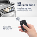 kwmobile Autoschlüssel Hülle kompatibel mit Fiat 4-Tasten Klapp Autoschlüssel Hülle - Schlüsselhülle Don't touch my Key