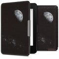 kwmobile Schutzhülle für Amazon Kindle Paperwhite Hülle - eReader Flip Case mit Auto Sleep Funktion - Mond Schwarz