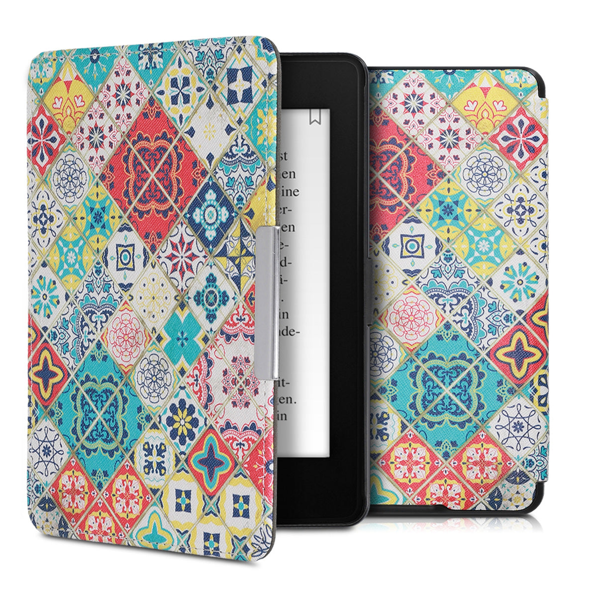 kwmobile Schutzhülle für Amazon Kindle Paperwhite Hülle - eReader Flip Case mit Auto Sleep Funktion - Mond Schwarz