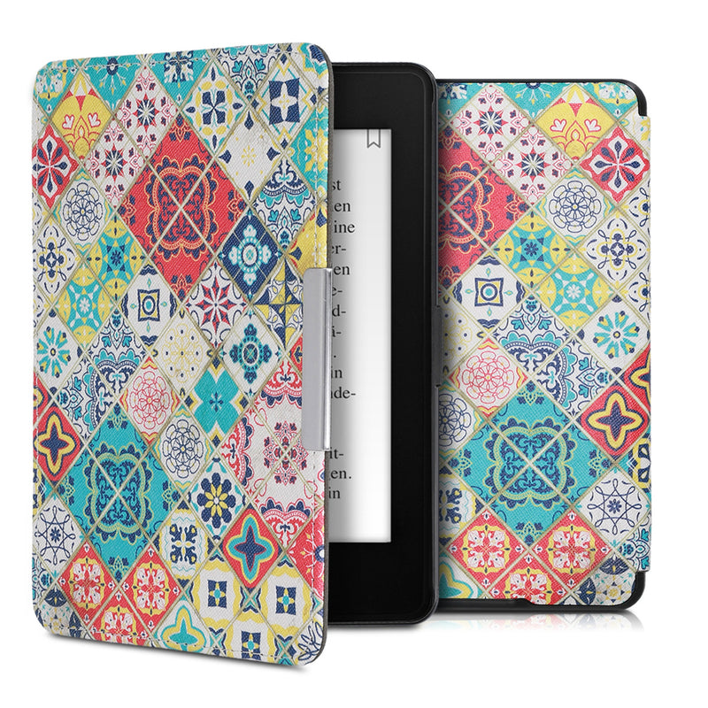 kwmobile Schutzhülle für Amazon Kindle Paperwhite Hülle - eReader Flip Case mit Auto Sleep Funktion - Mond Schwarz