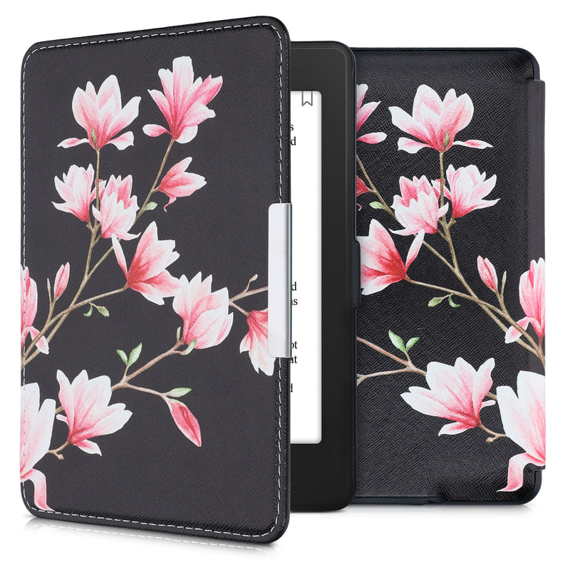 kwmobile Schutzhülle für Amazon Kindle Paperwhite Hülle - eReader Flip Case mit Auto Sleep Funktion - Mond Schwarz