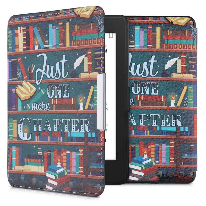 kwmobile Schutzhülle für Amazon Kindle Paperwhite Hülle - eReader Flip Case mit Auto Sleep Funktion - Mond Schwarz