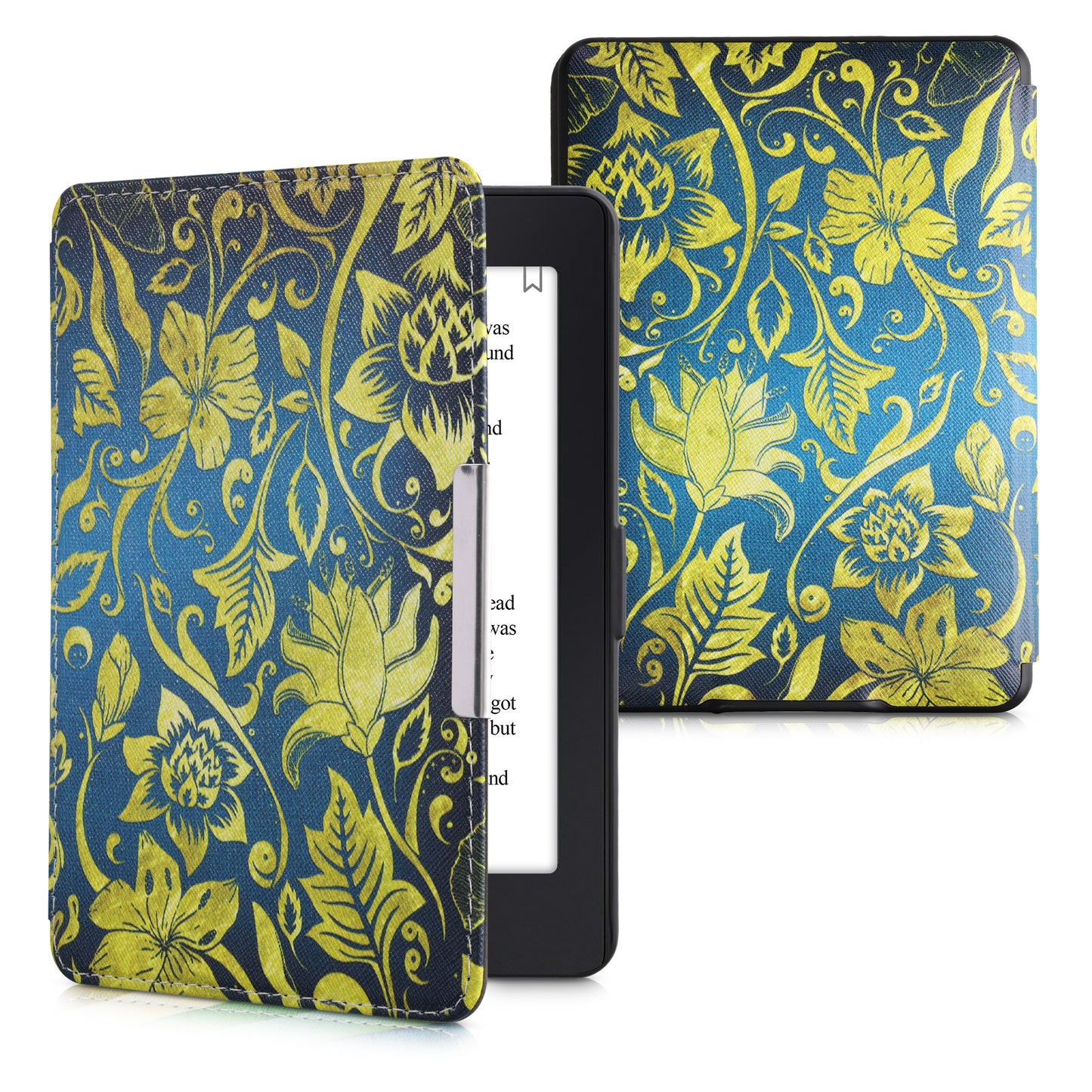 kwmobile Schutzhülle für Amazon Kindle Paperwhite Hülle - eReader Flip Case mit Auto Sleep Funktion - Mond Schwarz