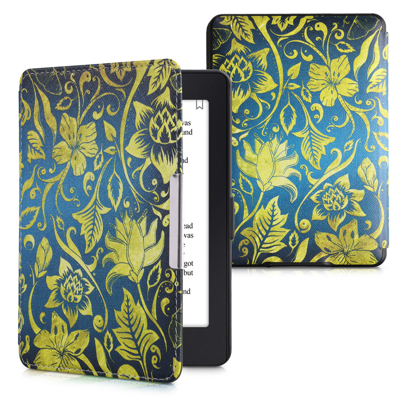 kwmobile Schutzhülle für Amazon Kindle Paperwhite Hülle - eReader Flip Case mit Auto Sleep Funktion - Mond Schwarz