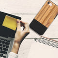kwmobile Hülle kompatibel mit Apple iPhone SE (2022) / SE (2020) / 8 / 7 Backcover Cover Holz Maserung