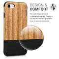 kwmobile Hülle kompatibel mit Apple iPhone SE (2022) / SE (2020) / 8 / 7 Backcover Cover Holz Maserung