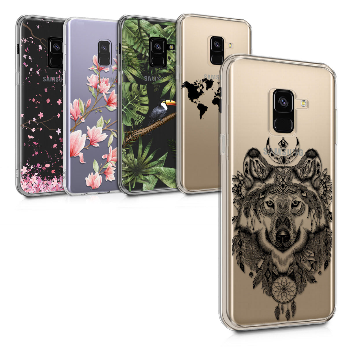 kwmobile Case kompatibel mit Samsung Galaxy A8 (2018) - Hülle Silikon transparent