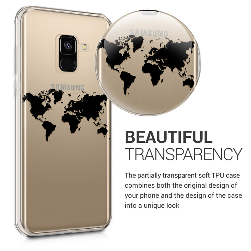 kwmobile Case kompatibel mit Samsung Galaxy A8 (2018) - Hülle Silikon transparent