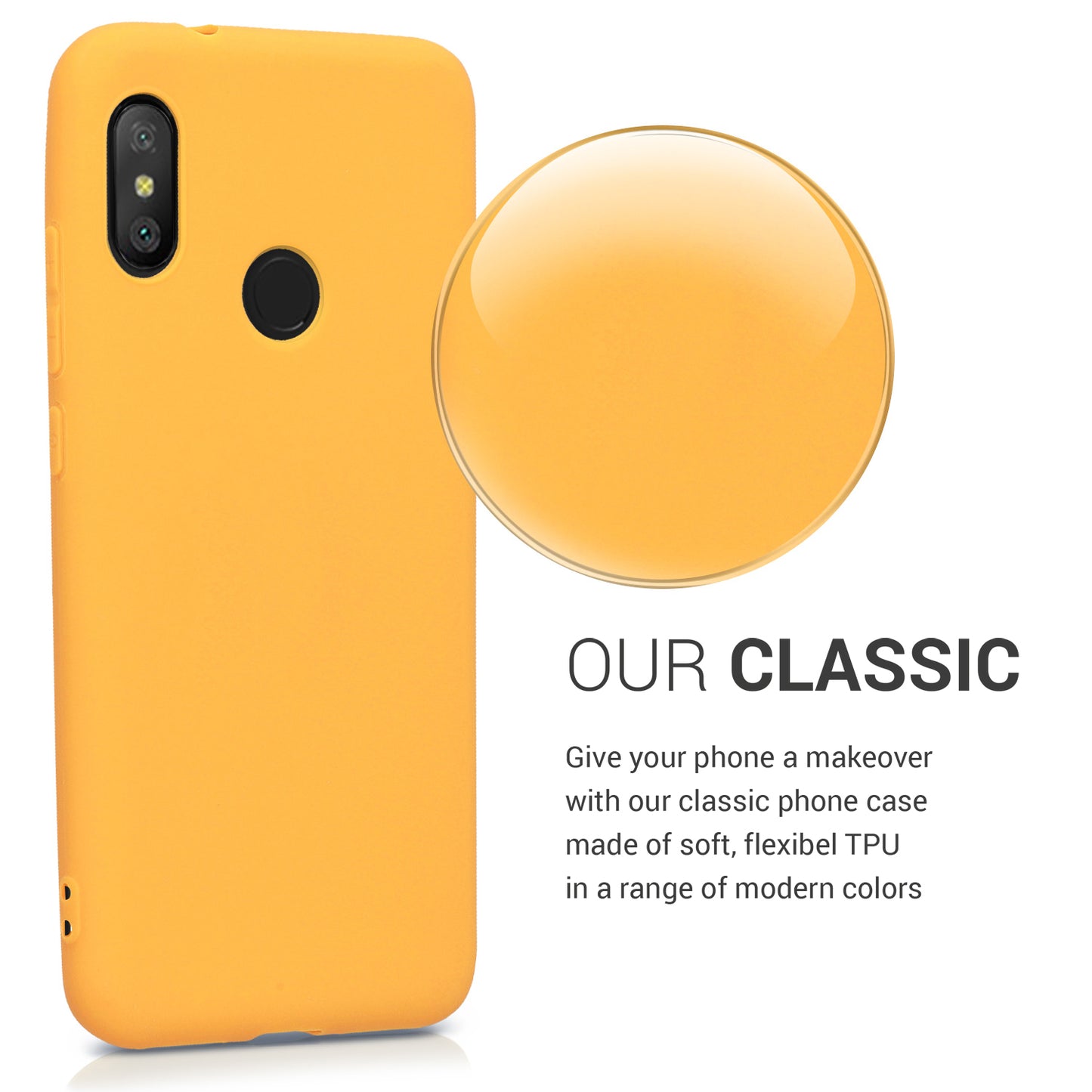 kwmobile Handyhülle für Xiaomi Redmi 6 Pro / Mi A2 Lite - Kabelloses Laden - Schutzhülle Cover
