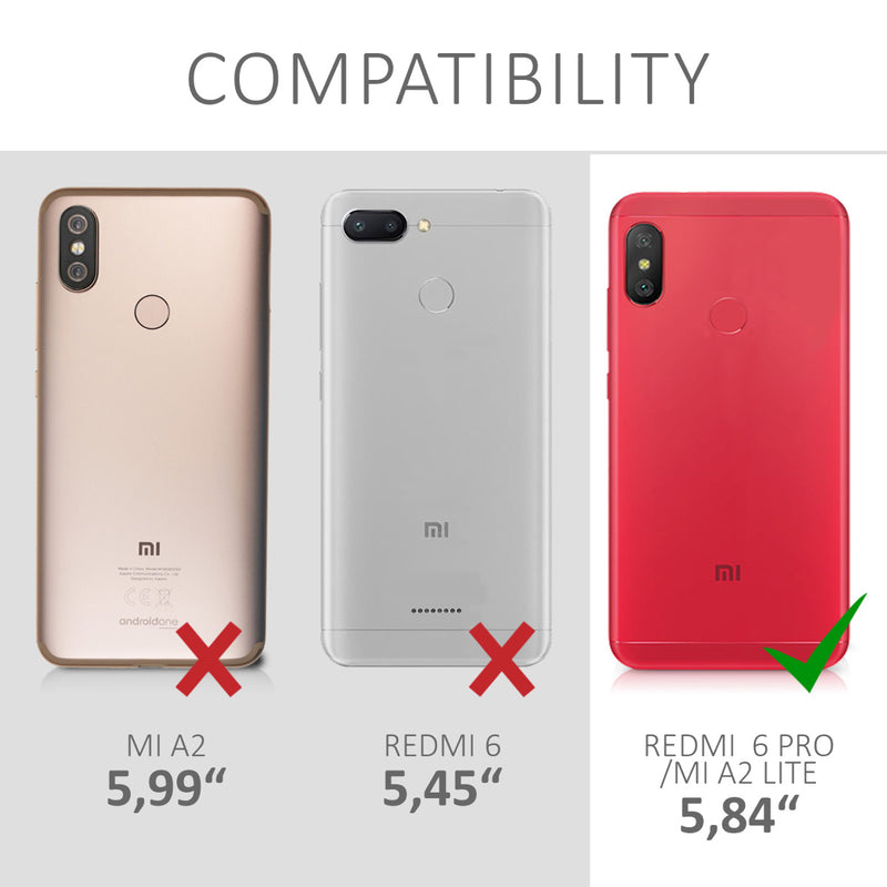 kwmobile Handyhülle für Xiaomi Redmi 6 Pro / Mi A2 Lite - Kabelloses Laden - Schutzhülle Cover