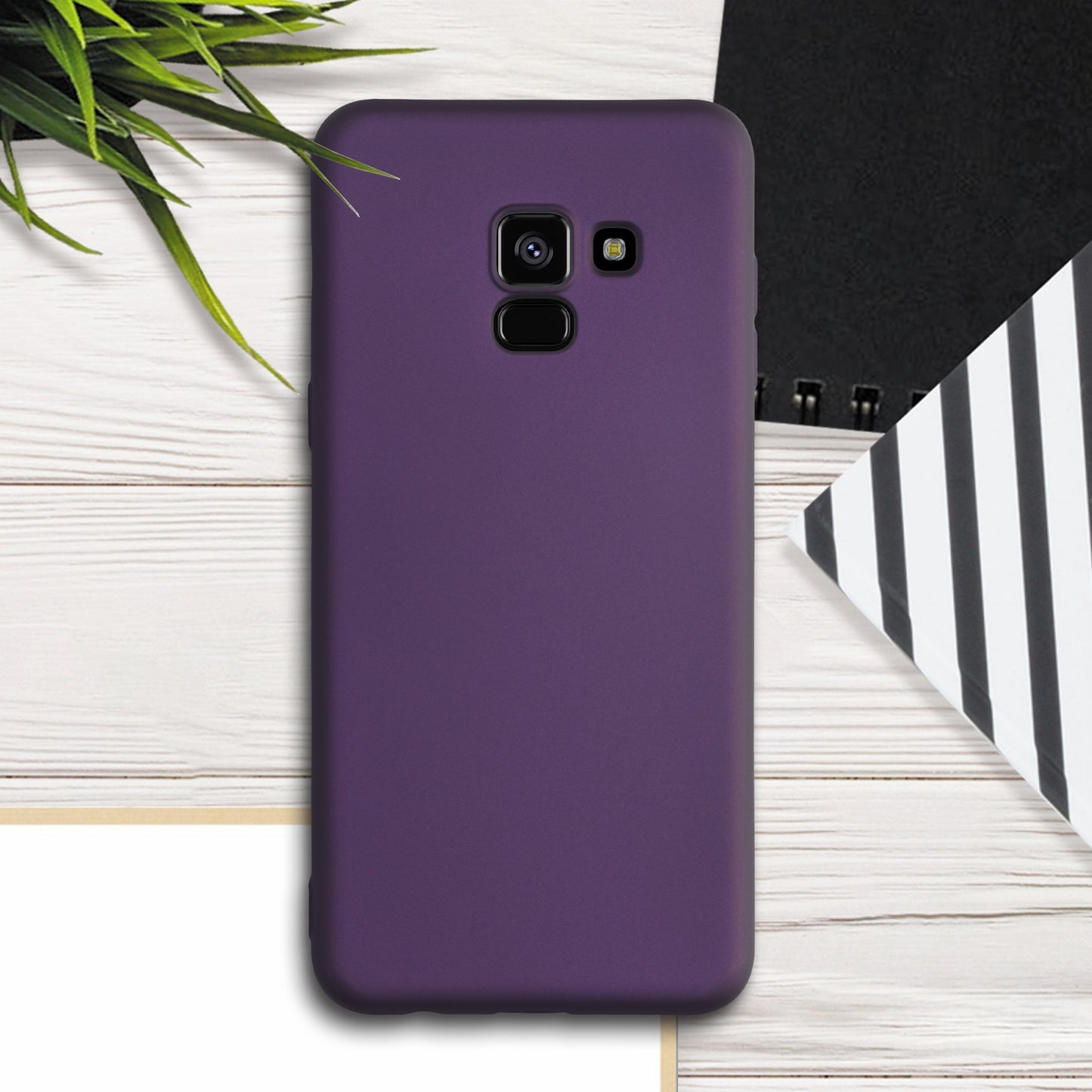 kwmobile Handyhülle für Samsung Galaxy A8 (2018) Hülle - Silikon Case metallisch schimmernd - Schutzhülle Cover