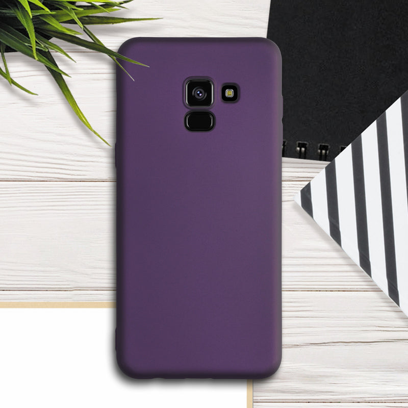 kwmobile Handyhülle für Samsung Galaxy A8 (2018) Hülle - Silikon Case metallisch schimmernd - Schutzhülle Cover