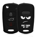 kwmobile Autoschlüssel Hülle kompatibel mit Hyundai 3-Tasten Klapp Autoschlüssel Hülle - Schlüsselhülle Don't touch my Key