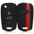 kwmobile Autoschlüssel Hülle kompatibel mit Hyundai 3-Tasten Klapp Autoschlüssel Hülle - Schlüsselhülle Don't touch my Key