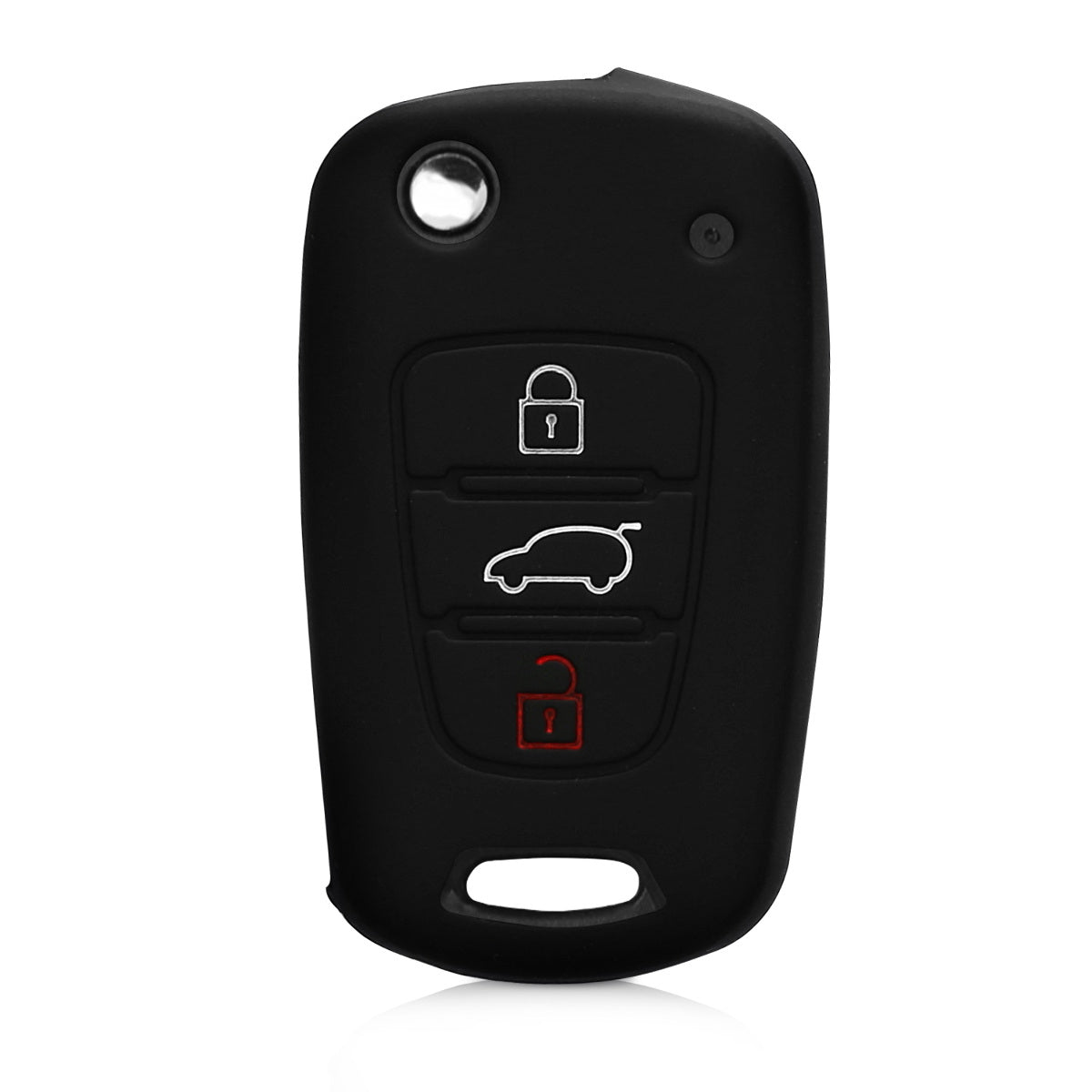 kwmobile Autoschlüssel Hülle kompatibel mit Hyundai 3-Tasten Klapp Autoschlüssel Hülle - Schlüsselhülle Don't touch my Key