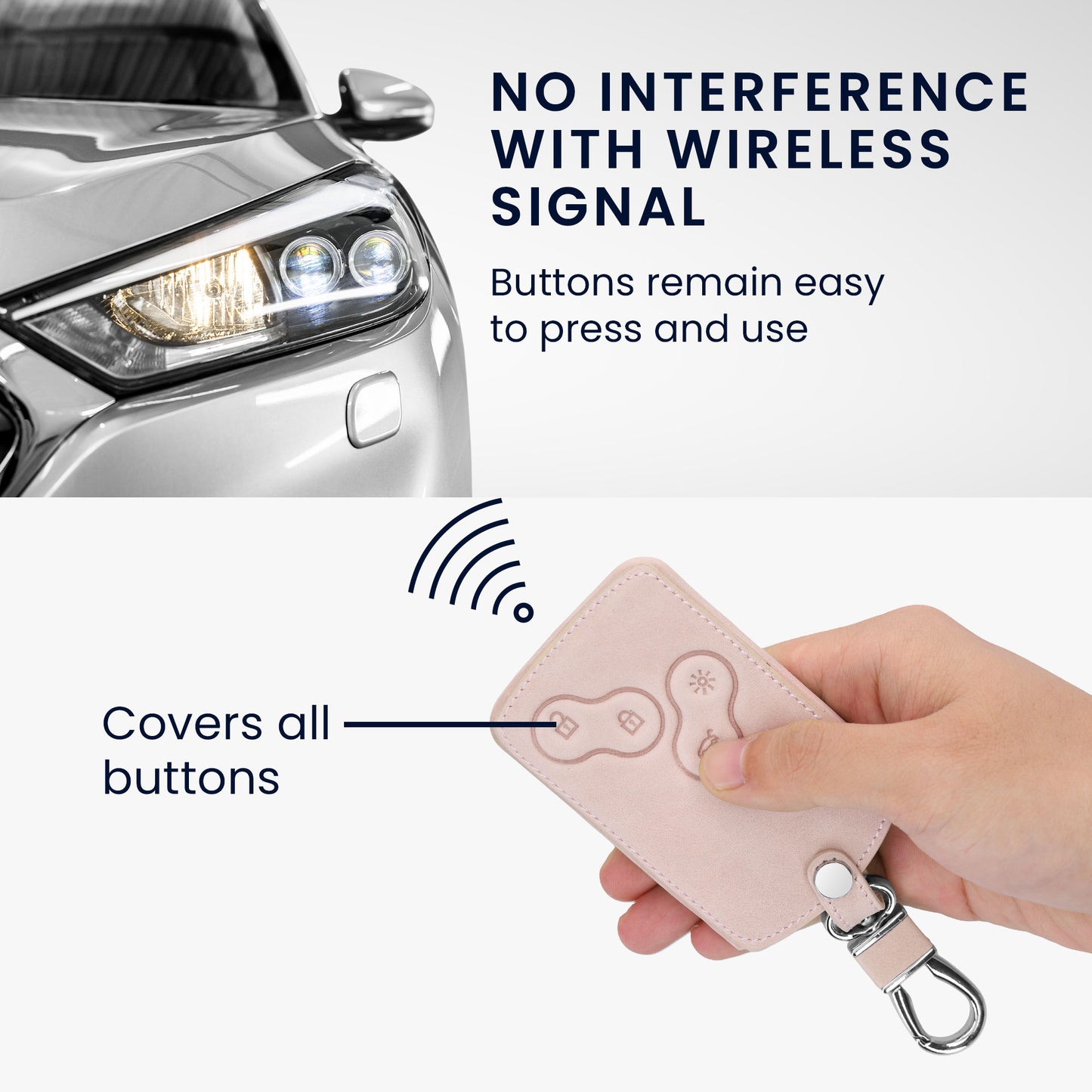 kwmobile Autoschlüssel Hülle kompatibel mit Renault 4-Tasten Autoschlüssel Karte (nur Keyless Go)