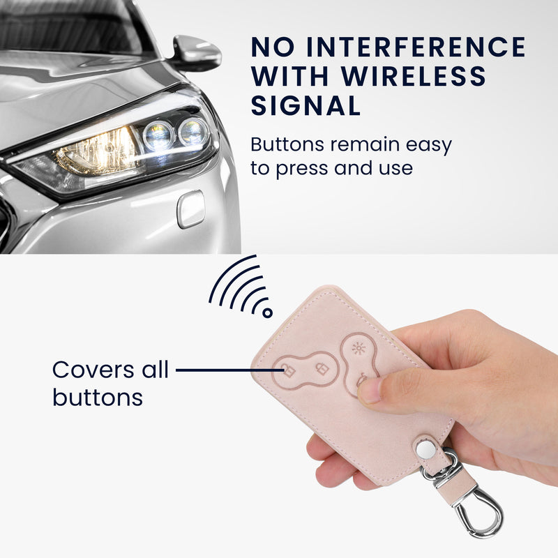 kwmobile Autoschlüssel Hülle kompatibel mit Renault 4-Tasten Autoschlüssel Karte (nur Keyless Go)