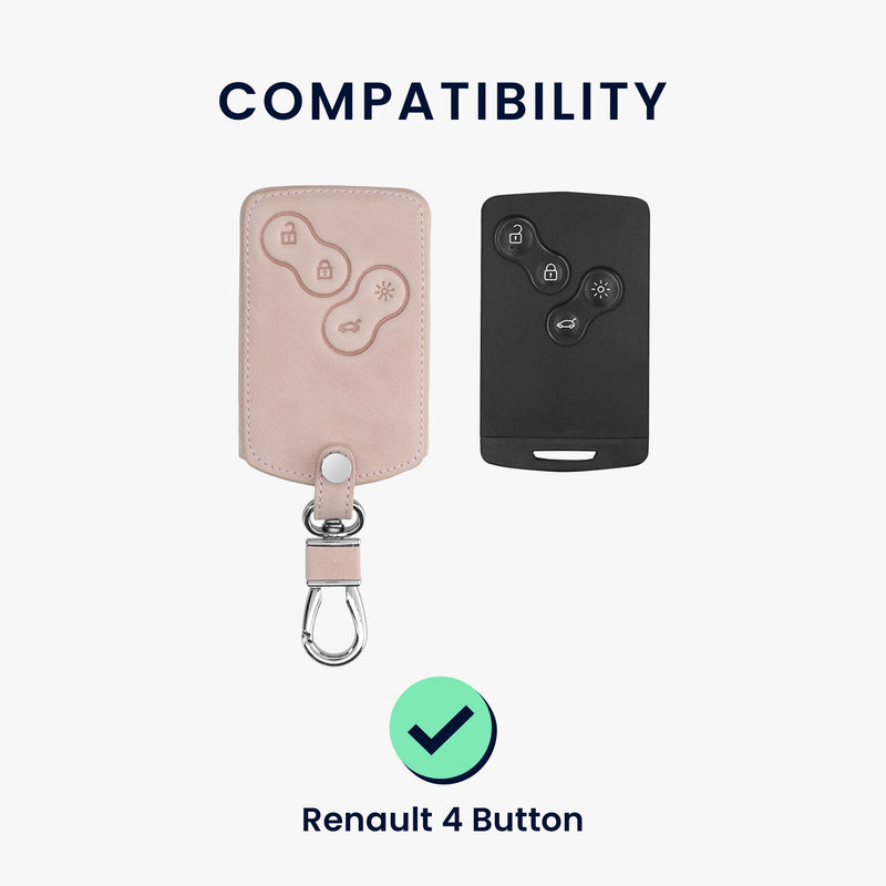 kwmobile Autoschlüssel Hülle kompatibel mit Renault 4-Tasten Autoschlüssel Karte (nur Keyless Go)