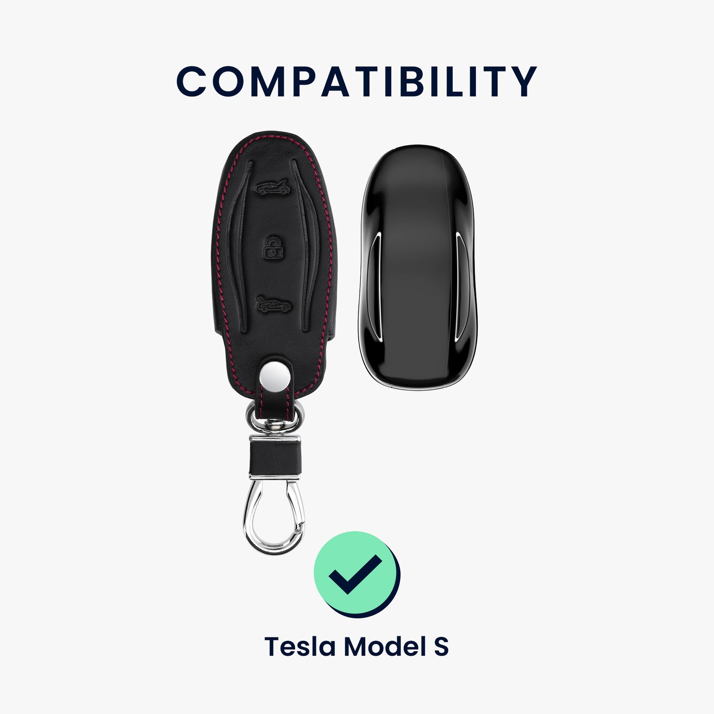 kwmobile Autoschlüssel Hülle kompatibel mit Tesla Model S Autoschlüssel