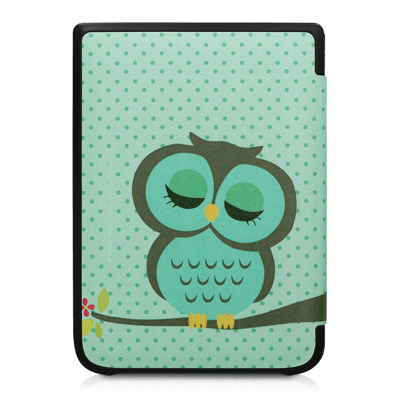 kwmobile Schutzhülle für Pocketbook InkPad 3 / 3 Pro / Color / Vivlio InkPad 3 Hülle - eReader Flip Case mit Auto Sleep Funktion - Travel Vintage