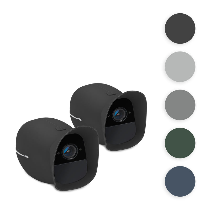 kwmobile 2x Hülle kompatibel mit Arlo Pro / Pro 2 Smart - Silikon Security Camera Cover Schutzhülle Kamera - Weiß Weiß  