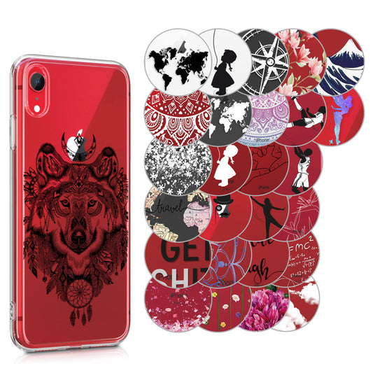 kwmobile Case kompatibel mit Apple iPhone XR - Hülle Silikon transparent Sport Basketball Schwarz Weiß Transparent Schwarz  [dsg15]