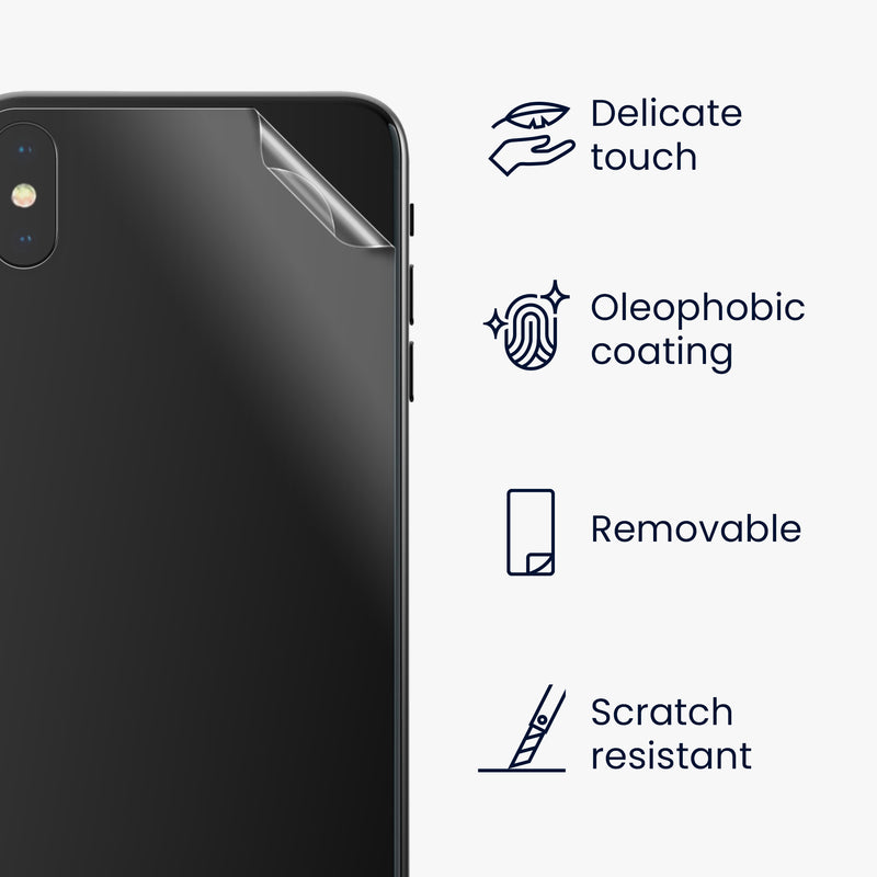 Schutzfolie Rückseite kompatibel mit Apple iPhone XS Max