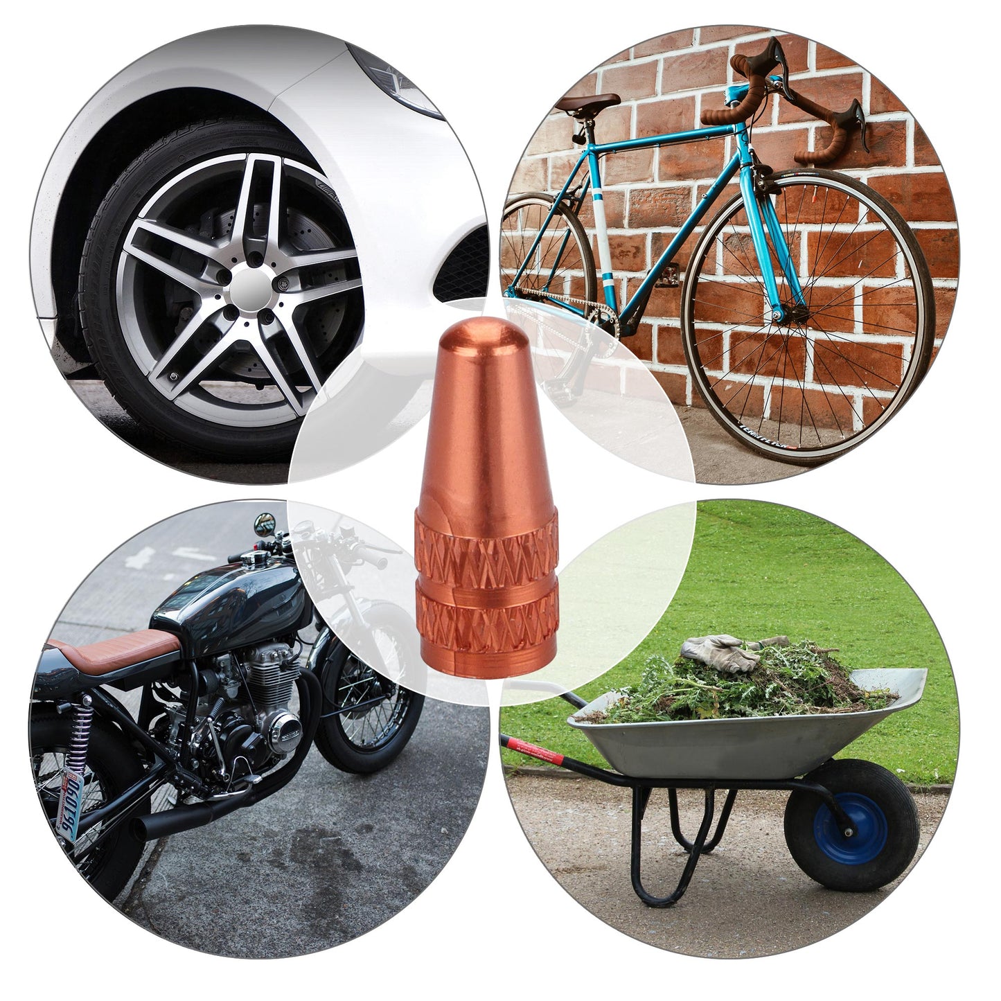 kwmobile Fahrrad Ventilkappen Abdeckung Fahrradventil Sclaverandventil Kappen Mountainbike Rad Ventildeckel