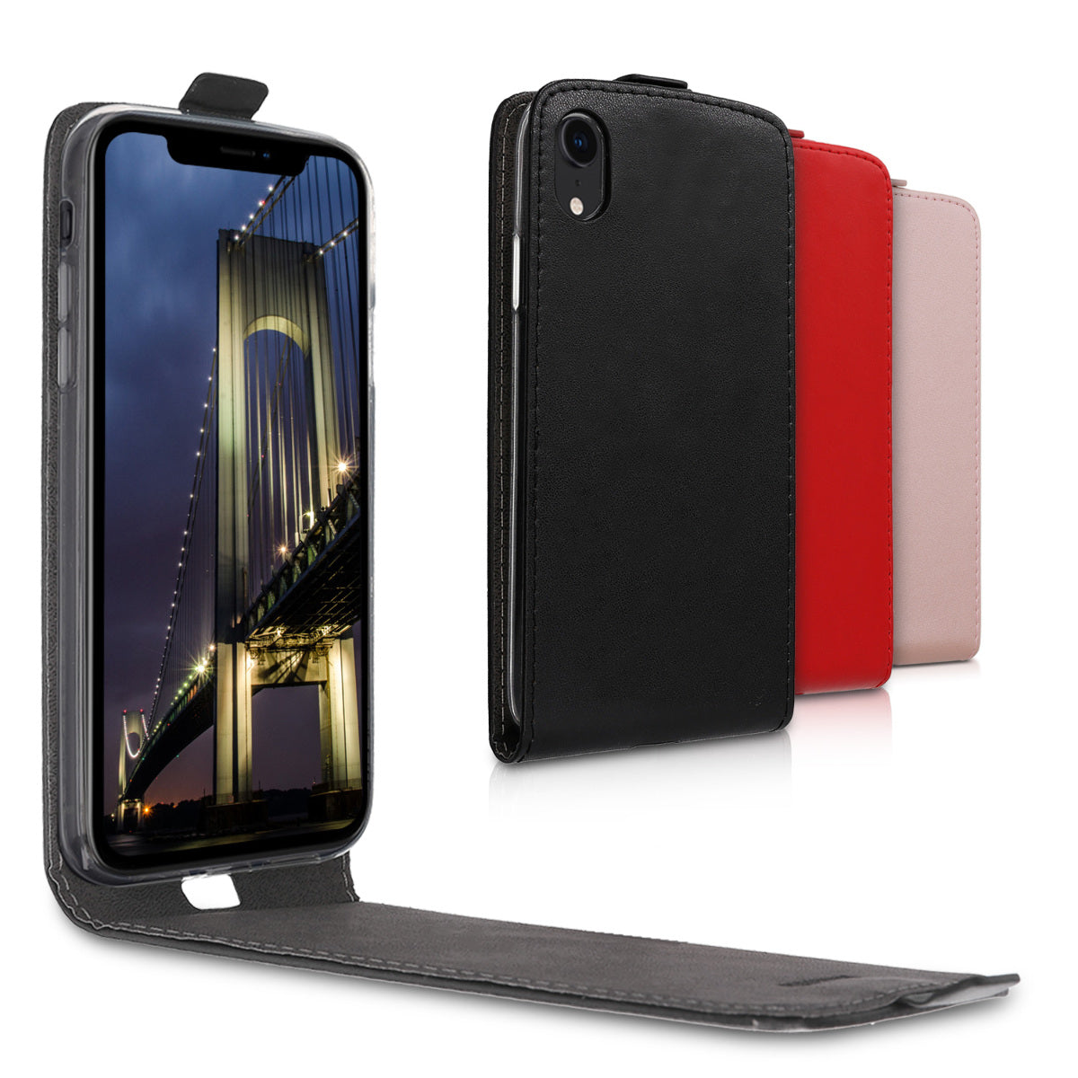 kwmobile Schutzhülle kompatibel mit Apple iPhone XR - Flip Case Handyhülle