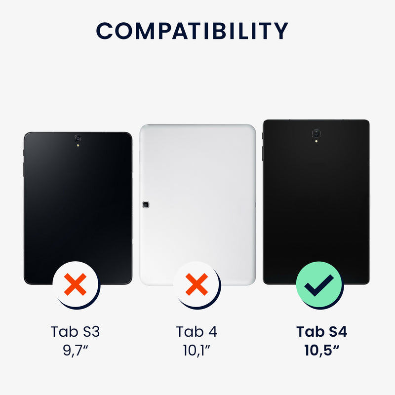 kwmobile Hülle kompatibel mit Samsung Galaxy Tab S4 10.5 Hülle - Tablet Cover