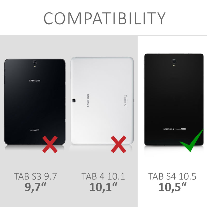 kwmobile Schutzhülle kompatibel mit Samsung Galaxy Tab S4 10.5 - Hülle Silikon - Tablet Cover Case