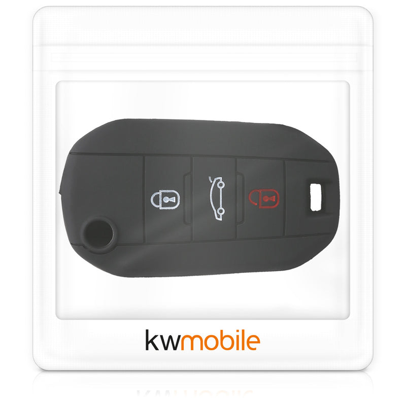 kwmobile Autoschlüssel Hülle kompatibel mit Peugeot Citroen 3-Tasten Klapp Autoschlüssel Hülle