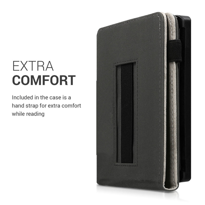 kwmobile Hülle kompatibel mit Kobo Aura Edition 2 Hülle - Case mit Schlaufe und Ständer