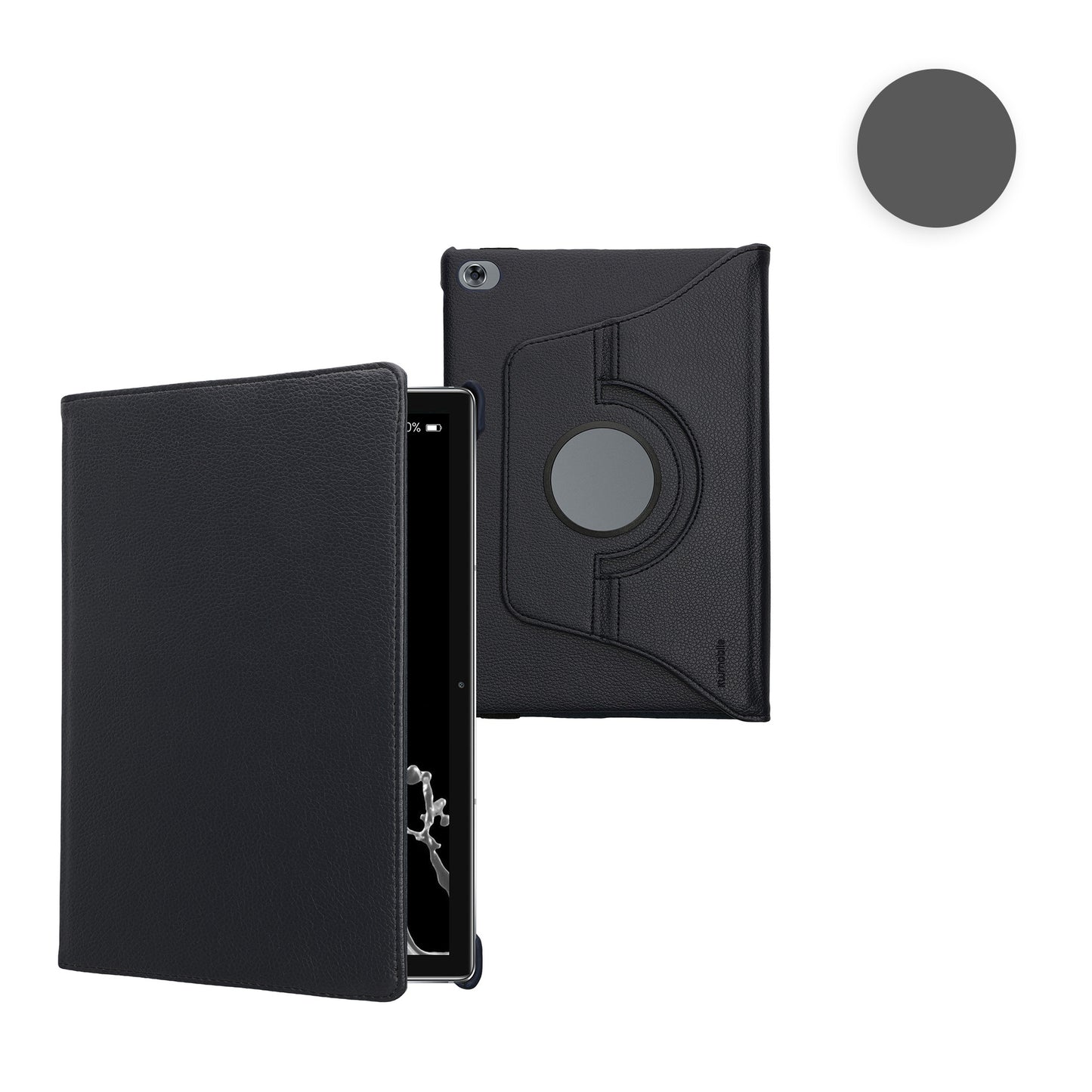 kwmobile Schutzhülle kompatibel mit Huawei MediaPad M5 Lite 10 - Hülle 360° Tablet Cover Case Dunkelgrau Dunkelgrau  
