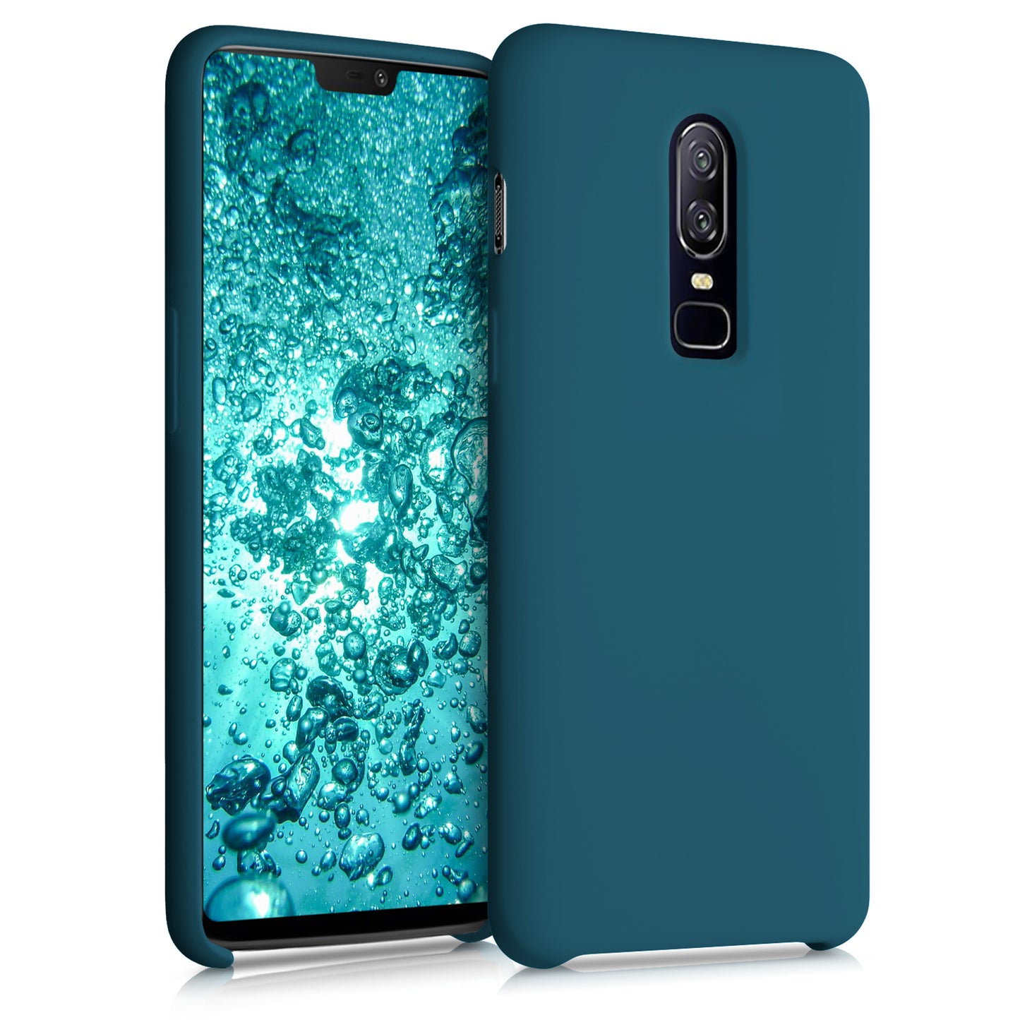 kwmobile Handyhülle für OnePlus 6 Hülle - Case Silikon - Kabelloses Laden - Schutzhülle Cover
