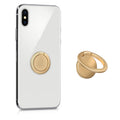 kwmobile Smartphone Ring Fingerhalter aus Metall - 360° drehbare Ringhalter Handy Fingerhalterung mit Standfunktion - Handyring Halterung