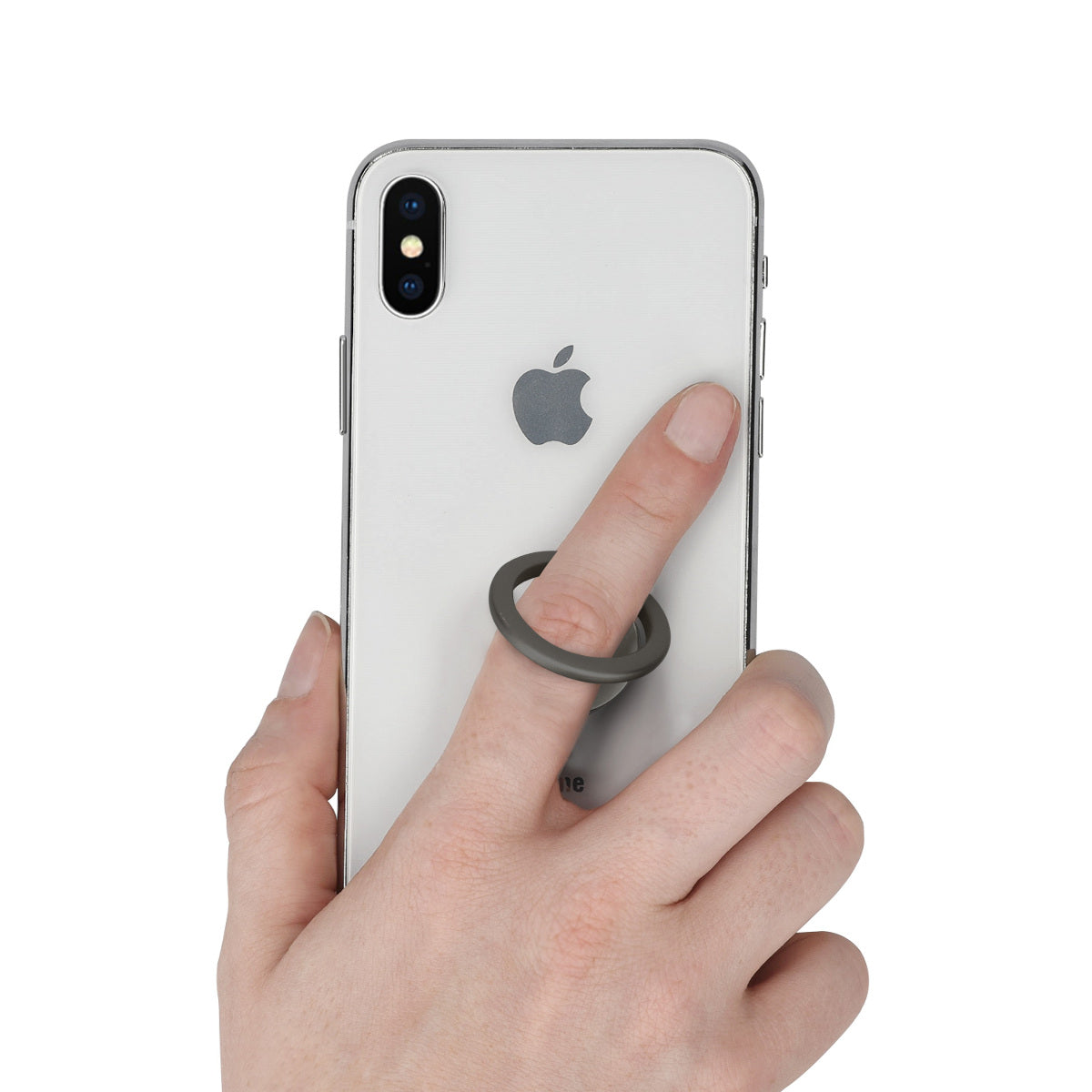 kwmobile Smartphone Ring Fingerhalter aus Metall - 360° drehbare Ringhalter Handy Fingerhalterung mit Standfunktion - Handyring Halterung