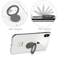 kwmobile Smartphone Ring Fingerhalter aus Metall - 360° drehbare Ringhalter Handy Fingerhalterung mit Standfunktion - Handyring Halterung