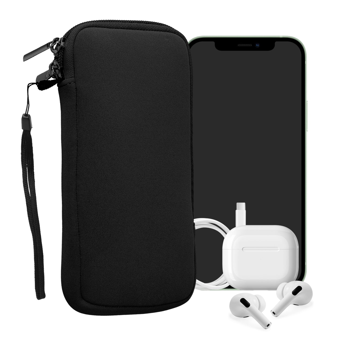 kwmobile Handytasche für Smartphones - 4,5" - Handy Tasche 14,4 x 8,3 cm Innenmaße