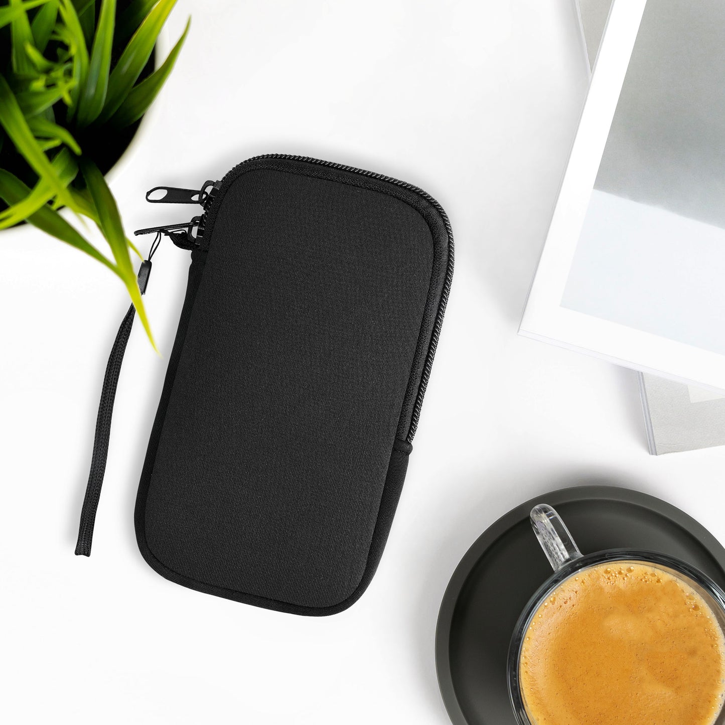 kwmobile Handytasche für Smartphones - 4,5" - Handy Tasche 14,4 x 8,3 cm Innenmaße