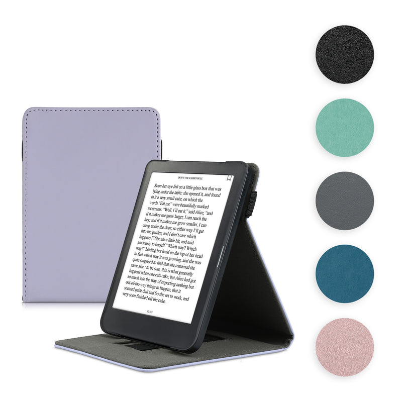 kwmobile Schutzhülle kompatibel mit Kobo Clara HD - Hülle e-Reader mit Schlaufe Ständer - - Dunkelblau Dunkelblau  
