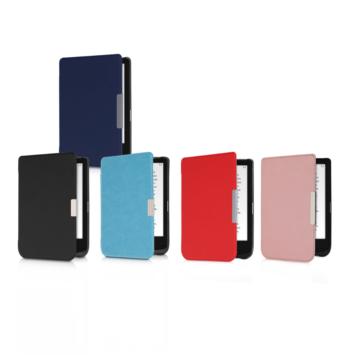 Kunstleder Hülle kompatibel mit Pocketbook Touch Lux 4/5/Touch HD 3/Color (2020)/ Vivlio Lux 5